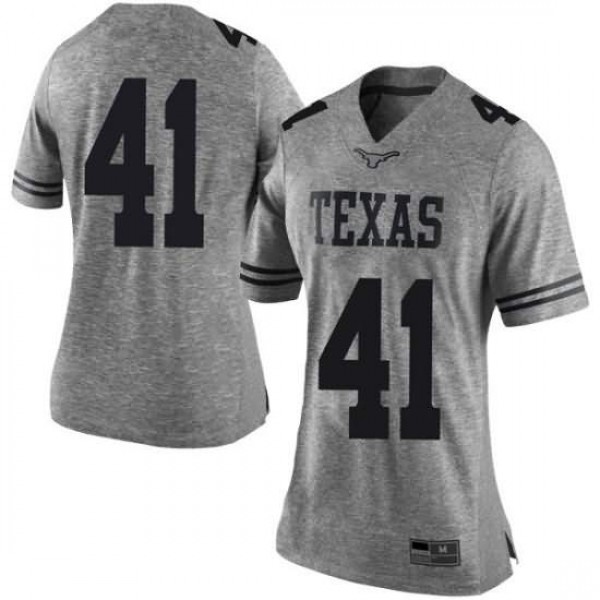 Womens University of Texas #41 Hank Coutoumanos Gray Limited Stitch Jersey